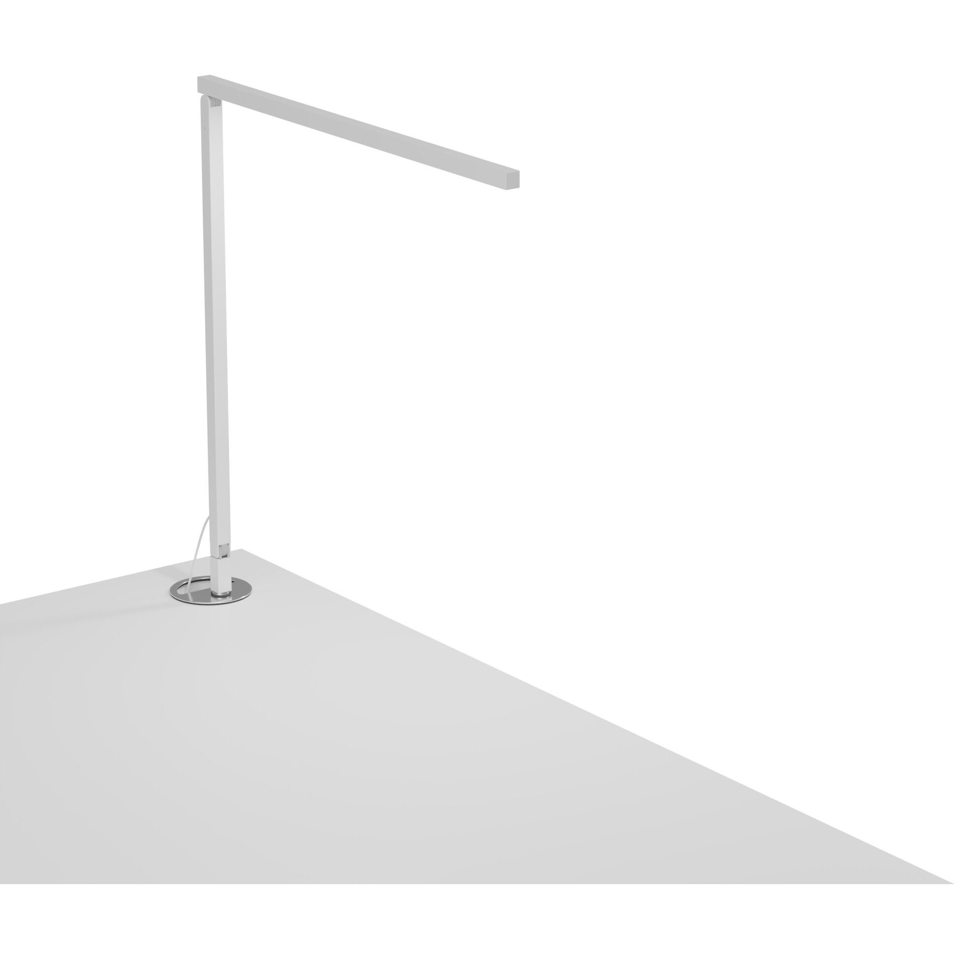 Z-Bar Solo Gen 4 16.75 inch 8.80 watt Matte White Desk Lamp Portable Light, Grommet Mount